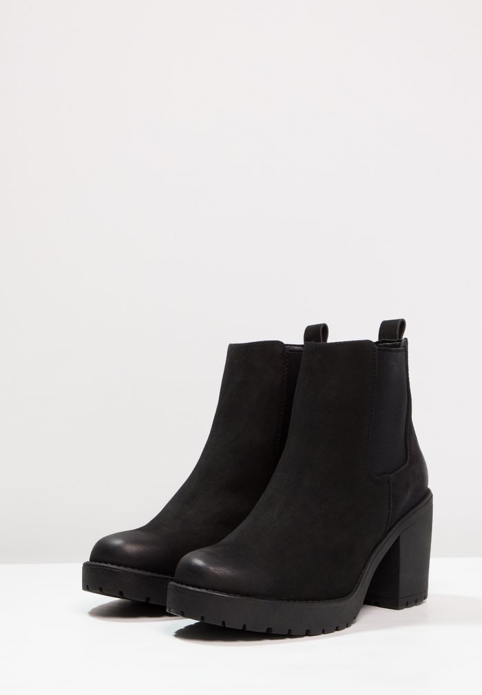 Bottines Anna Field Block heel platform Slip on Noir Femme | VXK-5147323